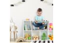 relaxdays Kinderregal mit Sitzkissen Weiß/Grau Bild 5