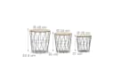 relaxdays Beistelltisch Korbtisch 3er Set Schwarz Natur Bild 4