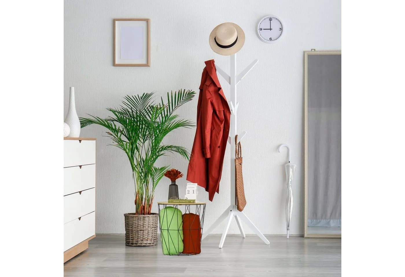 relaxdays Beistelltisch Korbtisch 3er Set Schwarz Natur - Bild 5