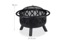 RELAXDAYS Feuerschale mit Grillrost & Funkenschutz Schwarz Bild 4