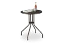 relaxdays Gartentisch rund Braun Kunststoff Rattan-Optik Bild 2