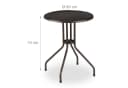 relaxdays Gartentisch rund Braun Kunststoff Rattan-Optik Bild 4