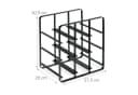 relaxdays Weinregal Metall Schwarz für 9 Flaschen Industrial Design Bild 4