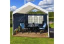 relaxdays Pavillon Seitenwand 4er Set Blau mit Fenster und Reißverschluss Bild 1