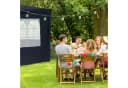 relaxdays Pavillon Seitenwand 4er Set Blau mit Fenster und Reißverschluss Bild 5