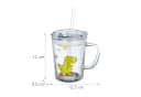 relaxdays Kinderbecher Trinkglas Dino 2er Set Glas Grün Bild 4