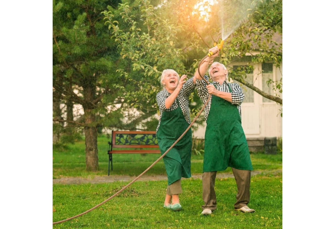 relaxdays Gartenbank mit Rosenmuster - Bild 3