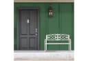 relaxdays Gartenbank aus Metall Weiß/Bronze Landhausstil Bild 1