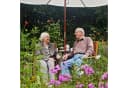 relaxdays Gartentisch mit Schirmloch schwarz Bild 3