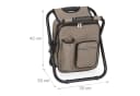 relaxdays Campinghocker Klappbar mit Tasche Beige/Schwarz Bild 4