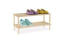 relaxdays Schuhregal Holz Kiefernholz 2 Ebenen Bild 2
