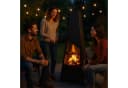 relaxdays Feuerstelle Gartenkamin mit Grillfunktion Schwarz Bild 1