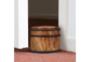 relaxdays Türstopper 2er Set Holzoptik Dunkelbraun Bild 1
