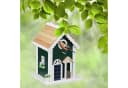 relaxdays Vogelhaus Landhaus Grün/Weiß Holz Bild 1