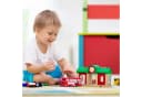 relaxdays Truhenbank Kindersitzbank mit Stauraum Wachsmalstift-Design Bild 3