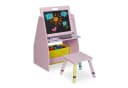 relaxdays Kinderregal mit Tafel und Hocker Bunt Bild 2