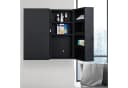 relaxdays Medizinschrank XXL Anthrazit 2-türig mit 11 Fächern Bild 1