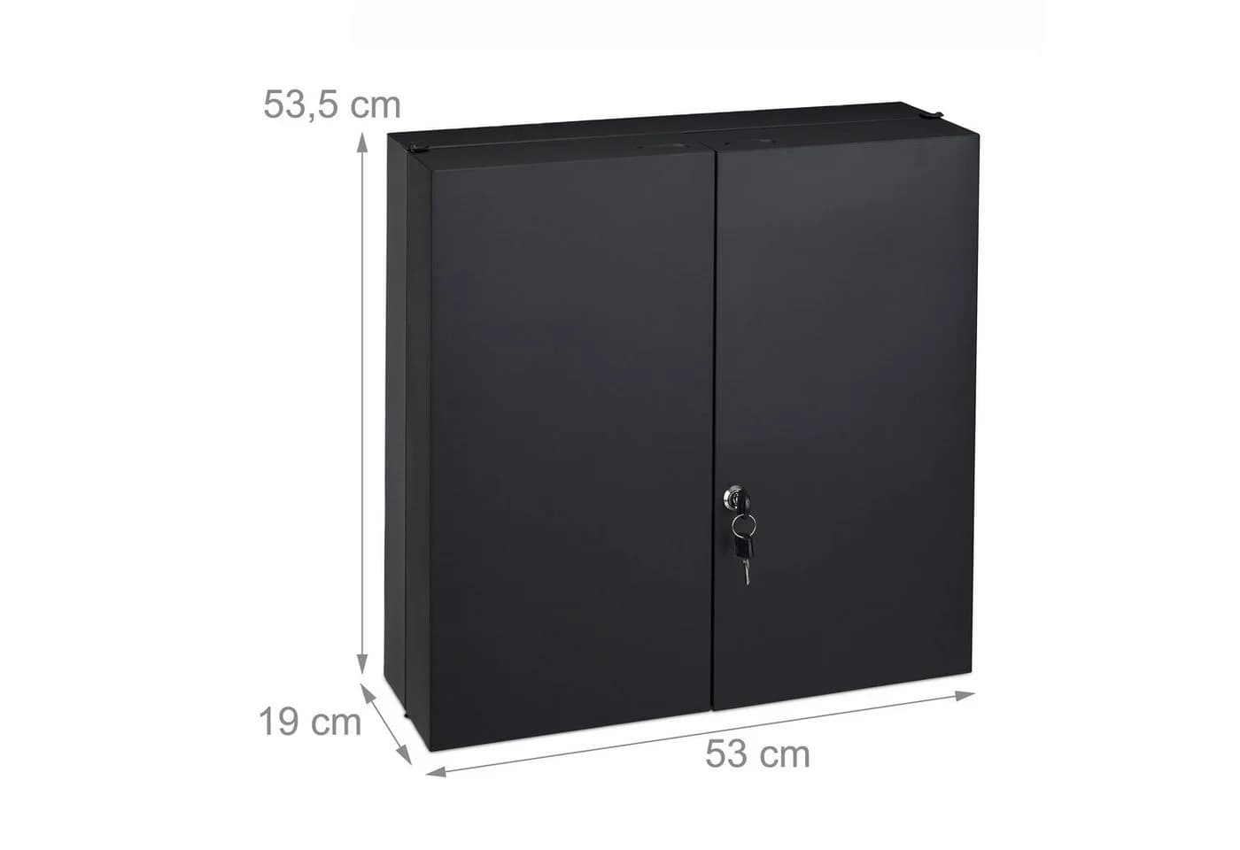 relaxdays Medizinschrank XXL Anthrazit 2-türig mit 11 Fächern - Bild 4