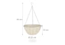 relaxdays Blumenampel 3er Set Geflochtene Weide Natur Bild 4