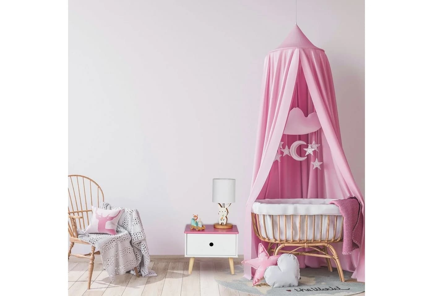 relaxdays Nachttisch für Kinder mit Schublade Retro-Design - Bild 5