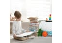 relaxdays Spielzeugtruhe mit Bücherfächern Weiß Blau Nautisch Bild 3