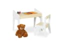 relaxdays Kindersitzgruppe mit Stuhl Beige Weiß Bild 2