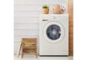 relaxdays Wäschetruhe Wäschekorb mit Sitz Walnussholz Braun/Beige Bild 5