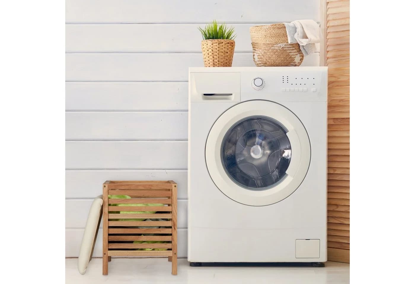relaxdays Wäschetruhe Wäschekorb mit Sitz Walnussholz Braun/Beige - Bild 5