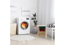 relaxdays Wäschekorb mit Sitz Walnuss Braun Creme Bild 5