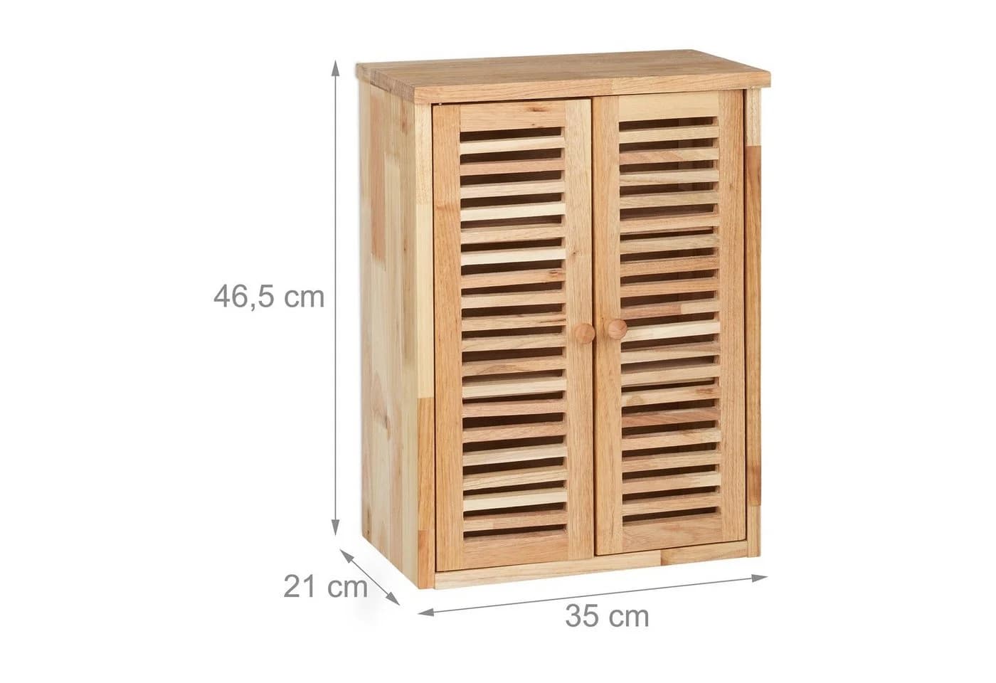 relaxdays Hängeschrank Schmaler Wandschrank aus Walnuss - Bild 4