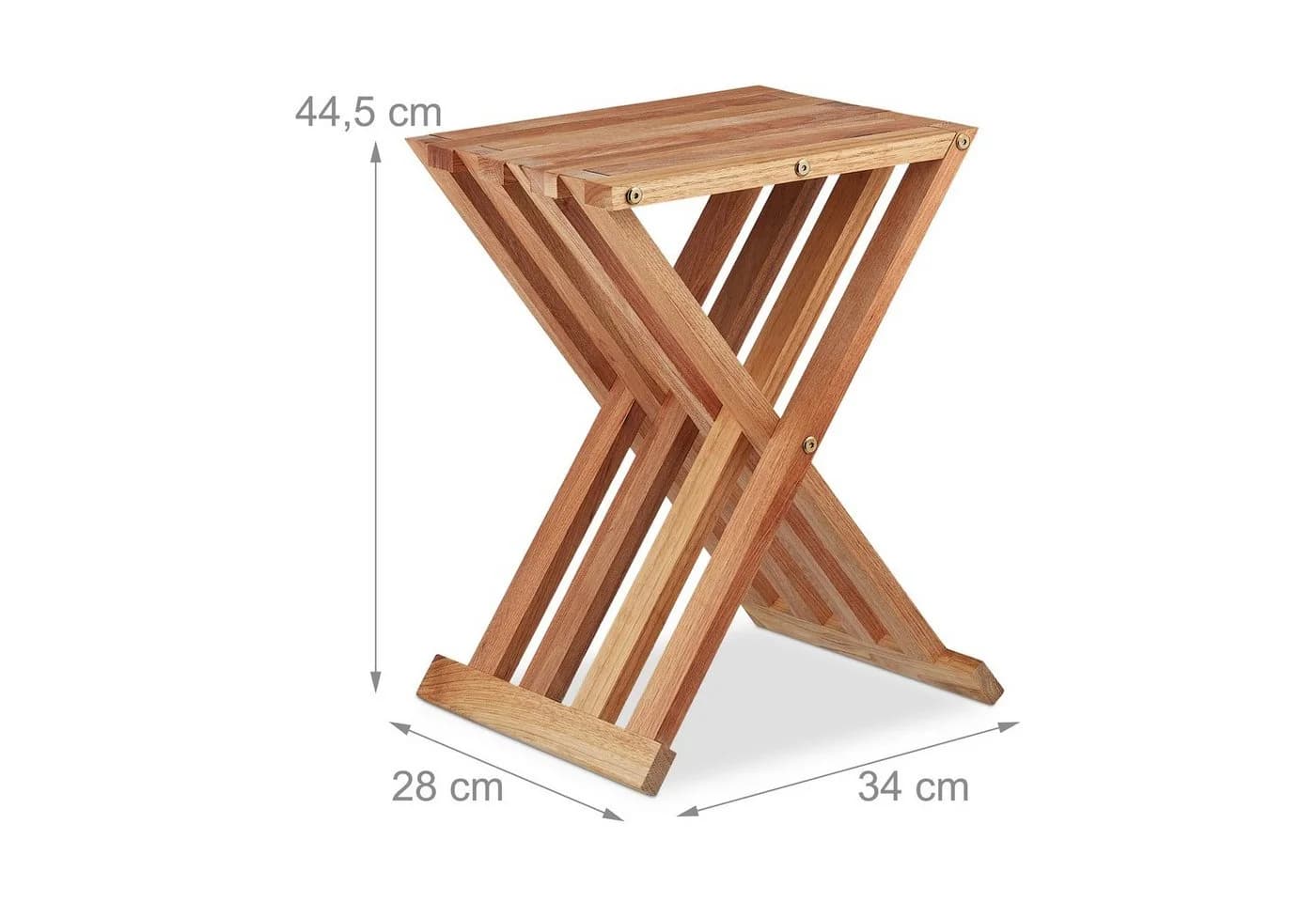 relaxdays Beistelltisch Klapptisch Walnuss Holz - Bild 4