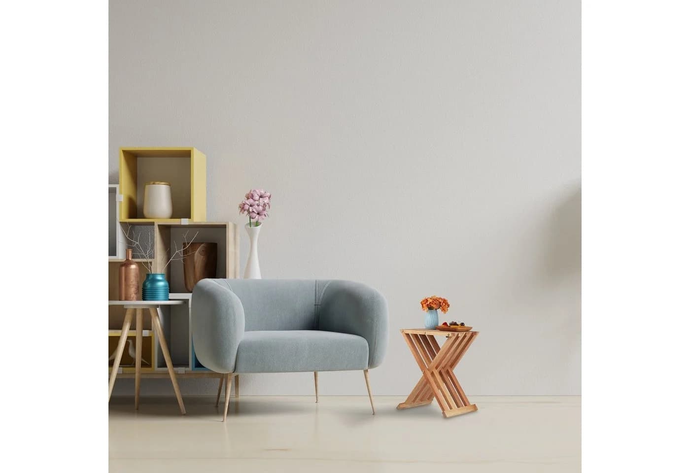 relaxdays Beistelltisch Klapptisch Walnuss Holz - Bild 5