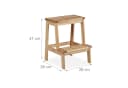 relaxdays Tritthocker 2 Stufen Walnussholz Natur Bild 4