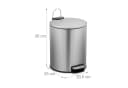 relaxdays Kosmetikeimer Edelstahl 5 Liter mit Trittpedal Bild 4