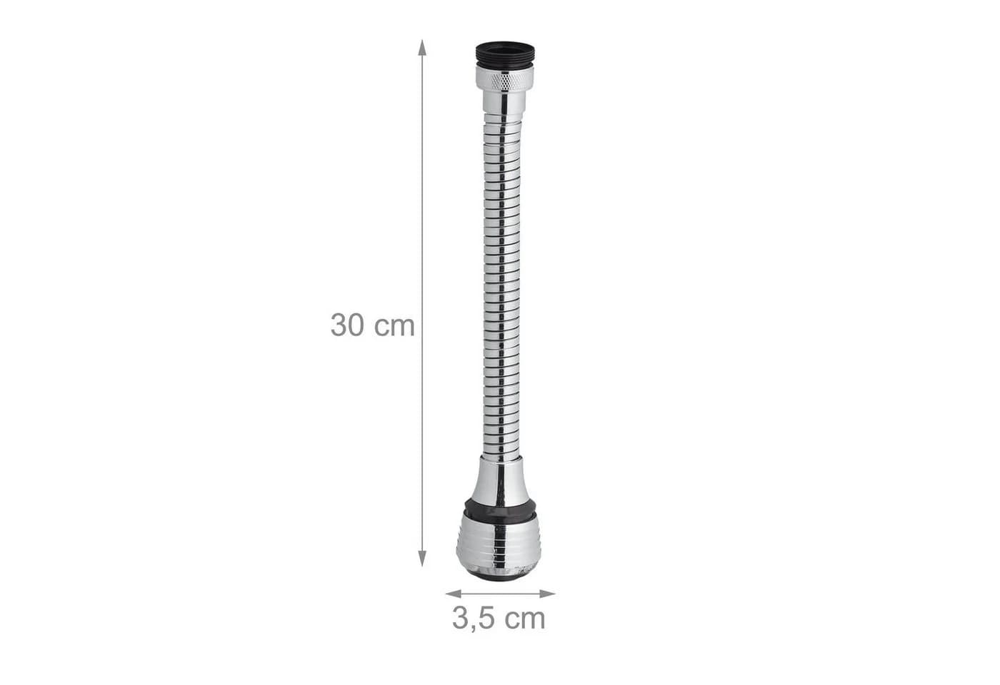 relaxdays Wasserhahn Verlängerung mit 4 Gewinden Silber - Bild 4
