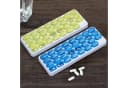 relaxdays Pillendose Tablettenbox Monat 2er Set Weiß/Grün/Blau Bild 1