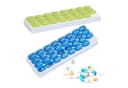 relaxdays Pillendose Tablettenbox Monat 2er Set Weiß/Grün/Blau Bild 2