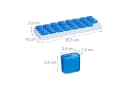 relaxdays Pillendose Tablettenbox Monat 2er Set Weiß/Grün/Blau Bild 4