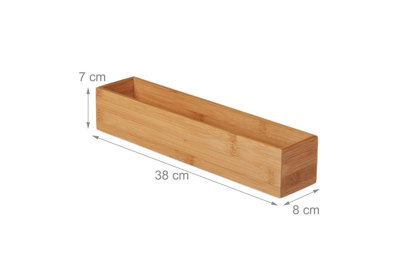 relaxdays Aufbewahrungsbox 2 x Bambus Box länglich Natur - Bild 4