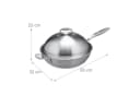 relaxdays Wok Edelstahl mit Deckel Silber Bild 4
