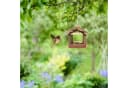 relaxdays Vogelhaus mit Rinde und Moos Naturholz Bild 1