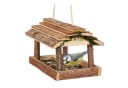 relaxdays Vogelhaus mit Rinde und Moos Naturholz Bild 2