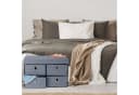 relaxdays Sitzbank Grau mit 4 Schubfächern und gepolstertem Deckel Bild 1