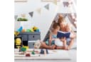 relaxdays Sitzbank Grau mit 4 Schubfächern und gepolstertem Deckel Bild 5