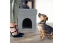 relaxdays Katzenliege Hocker Grau mit Kissen Bild 5