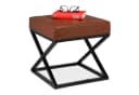 relaxdays Polsterhocker Sitzhocker mit Kunstleder Schwarz Braun Bild 2