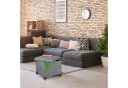 relaxdays Sitzhocker Grau Gepolstert mit Stauraum Bild 1