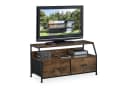 relaxdays TV-Board Industrial Style Braun/Schwarz mit 2 Schubladen Bild 2