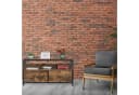 relaxdays TV-Board Industrial Style Braun/Schwarz mit 2 Schubladen Bild 3