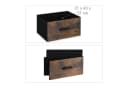 relaxdays TV-Board Industrial Style Braun/Schwarz mit 2 Schubladen Bild 5